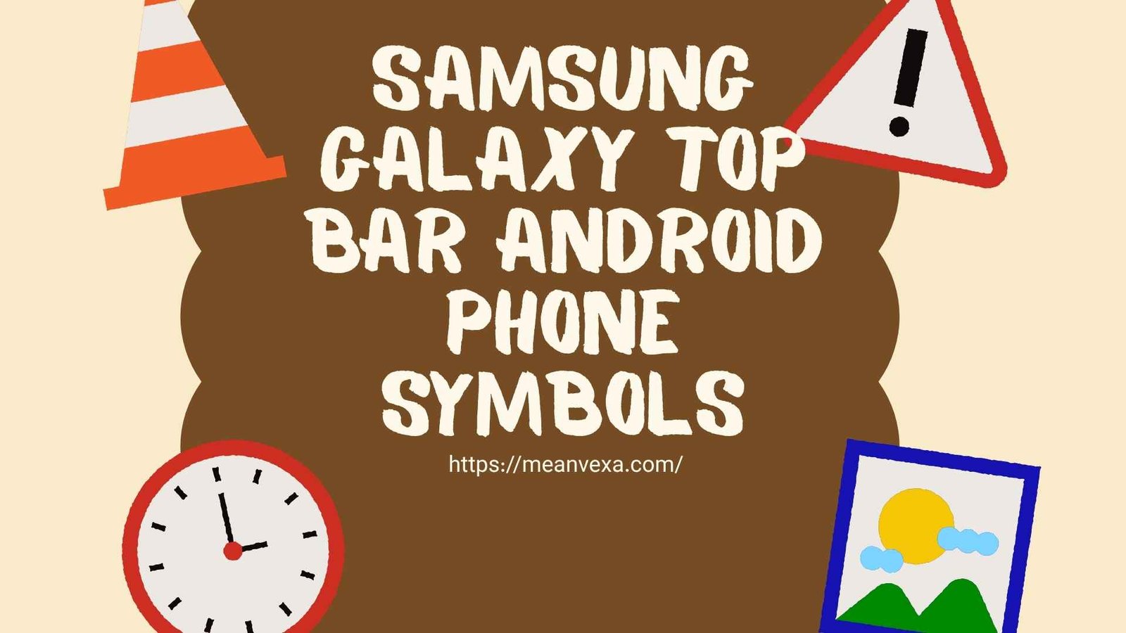 samsung galaxy top bar android phone symbols