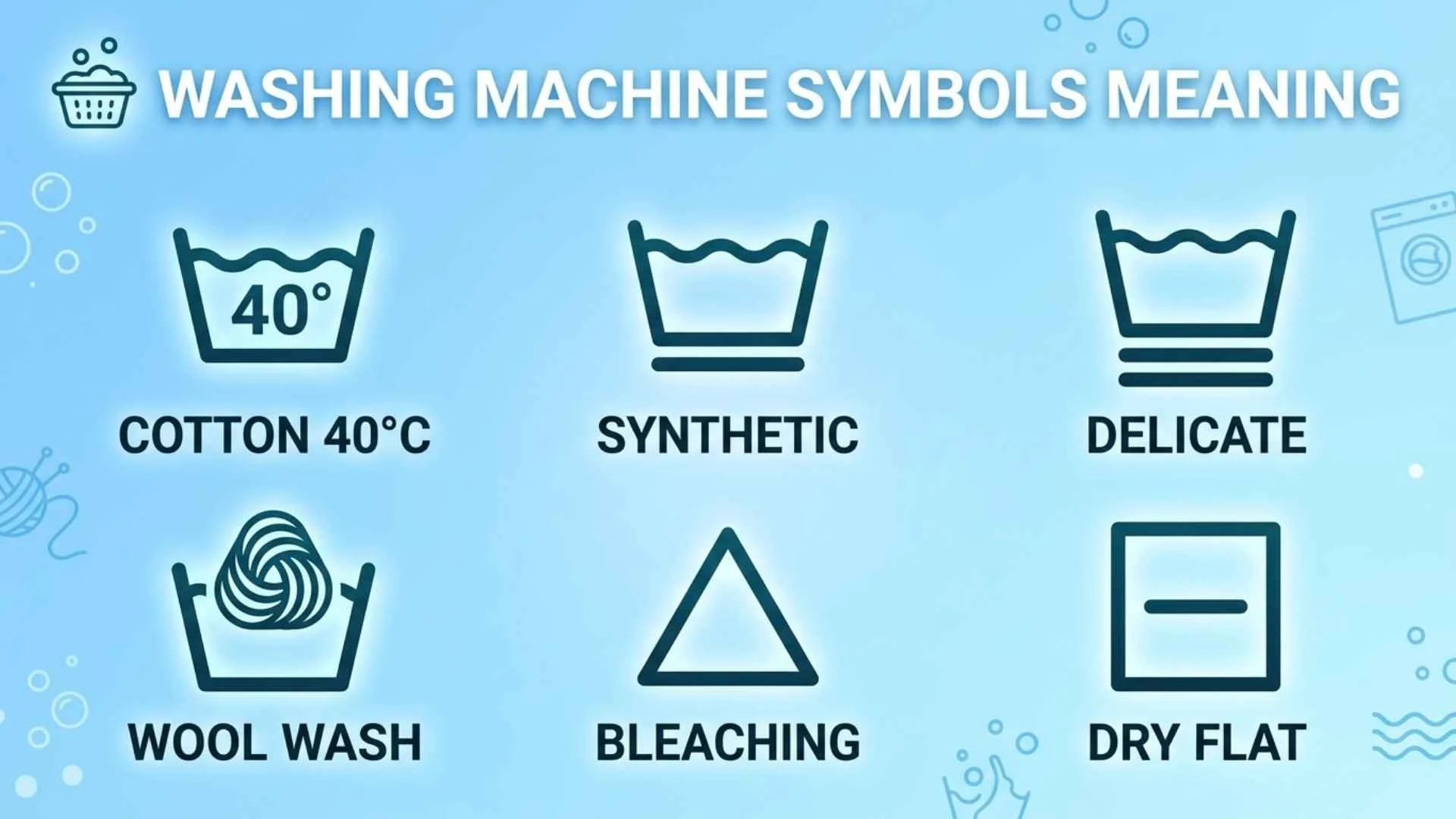 washing machine symbols meaning