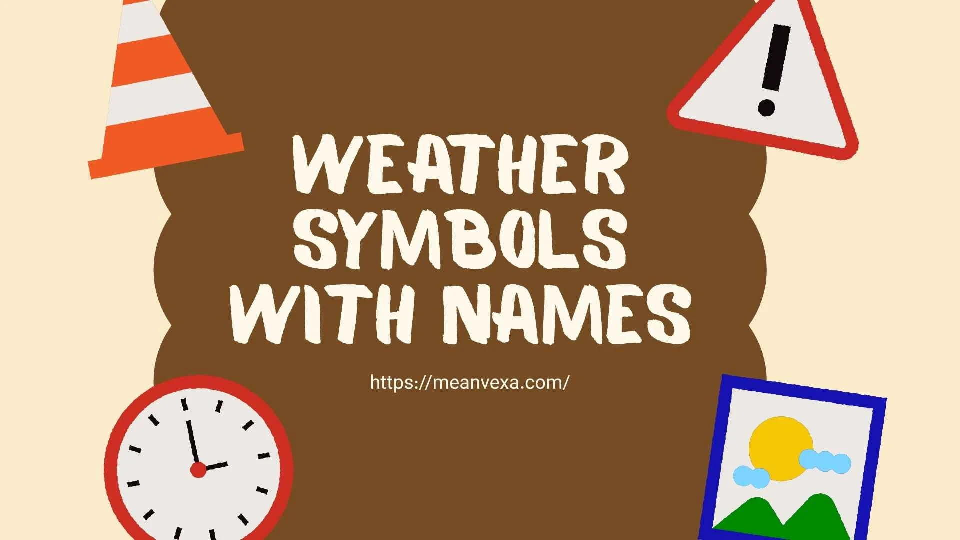 weather symbols with names