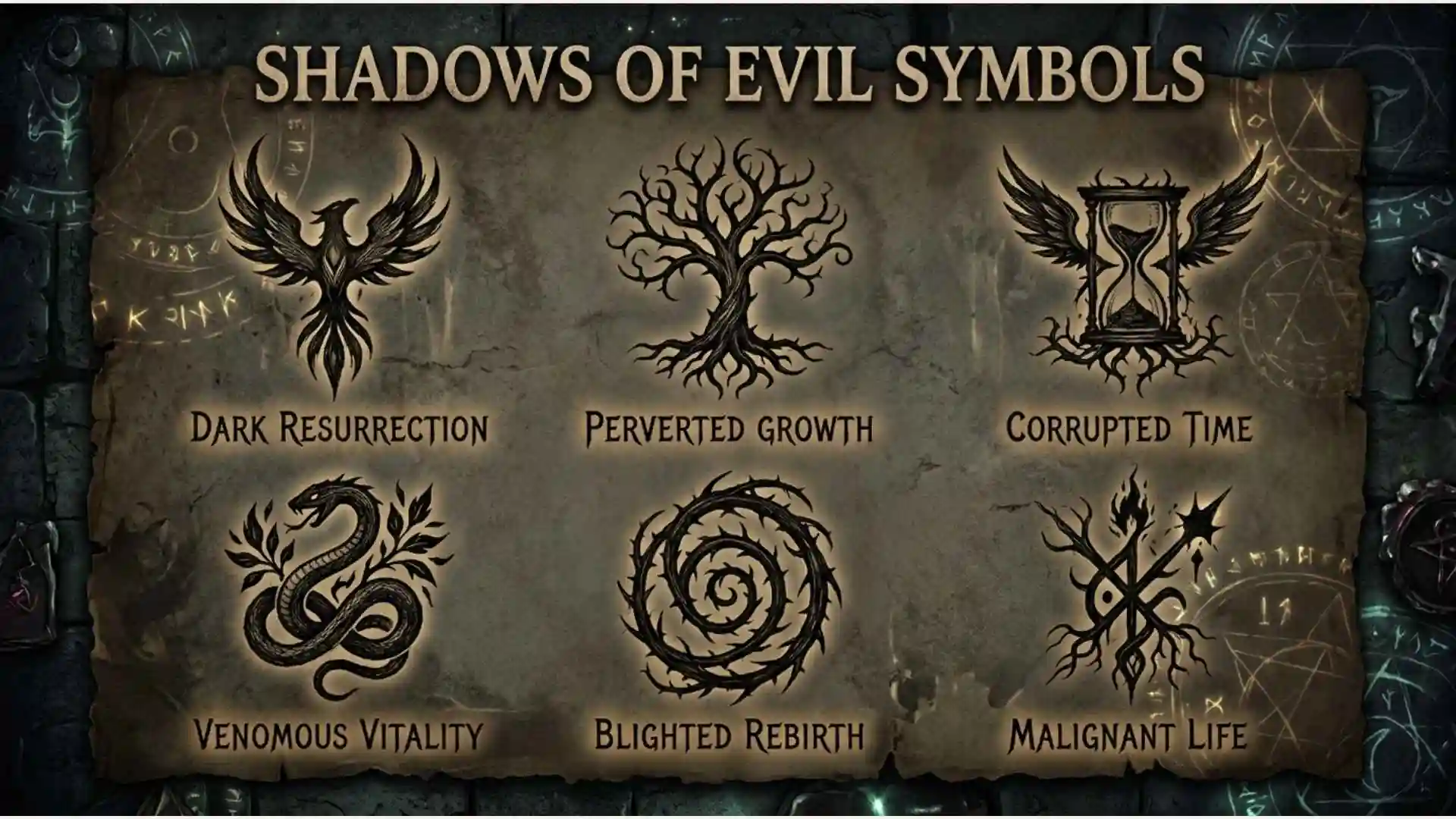 shadows of evil symbols